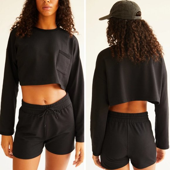 Free People Tops - Free People Black Sunny Set Size S NWT